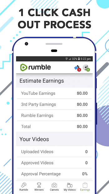 Screenshots Rumble - Ứng dụng tải, xem video và kiếm tiền bằng nội dung giá trị