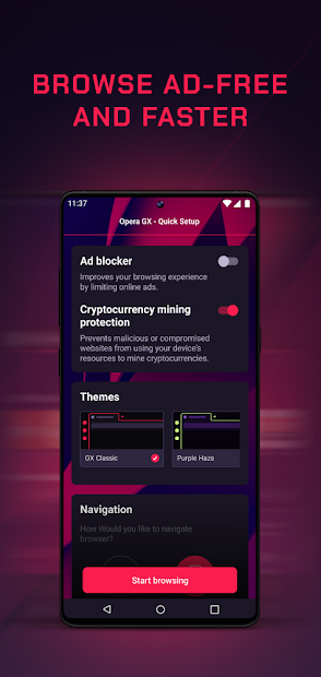 Screenshots Opera GX: Trình duyệt trò chơi đầu tiên trên PC, điện thoại