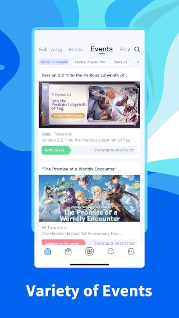 Screenshots HoYoLAB - Ứng dụng mạng xã hội: Cộng đồng, kết nối với bạn bè