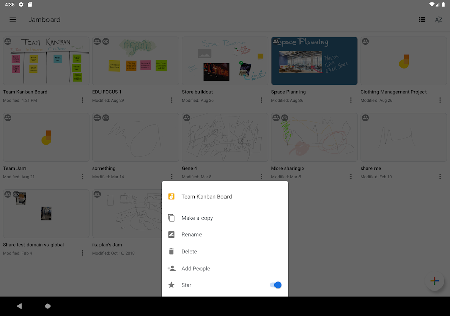 Screenshots Jamboard - Bảng trắng tương tác trực tuyến của Google