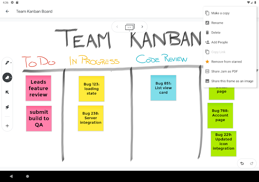 Screenshots Jamboard - Bảng trắng tương tác trực tuyến của Google