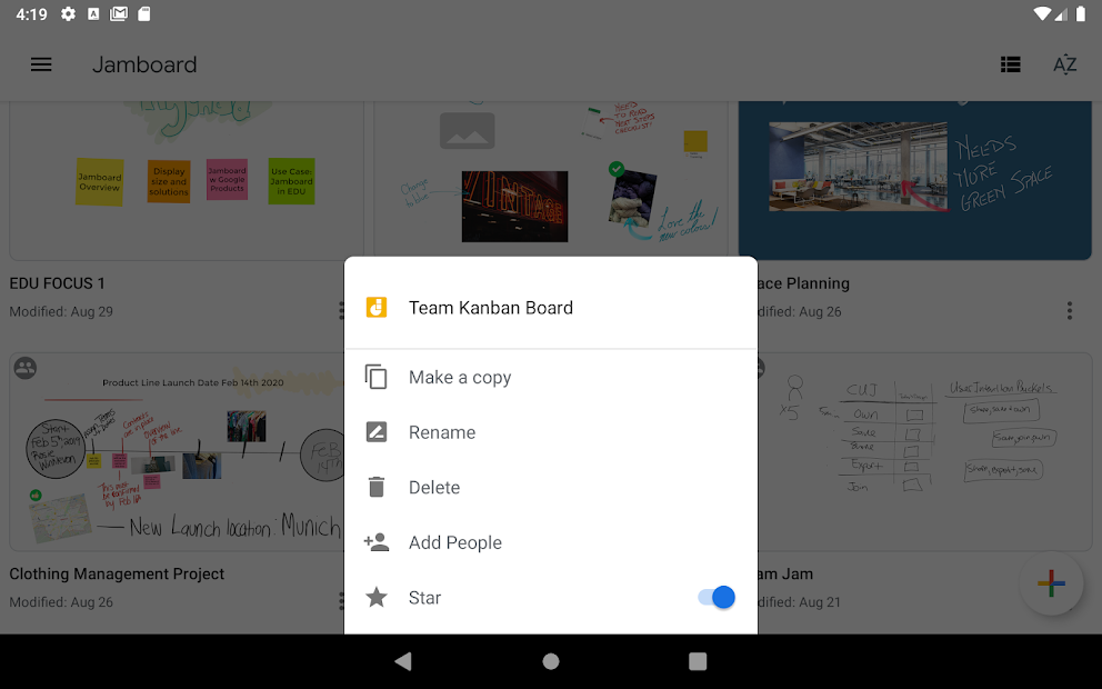 Screenshots Jamboard - Bảng trắng tương tác trực tuyến của Google
