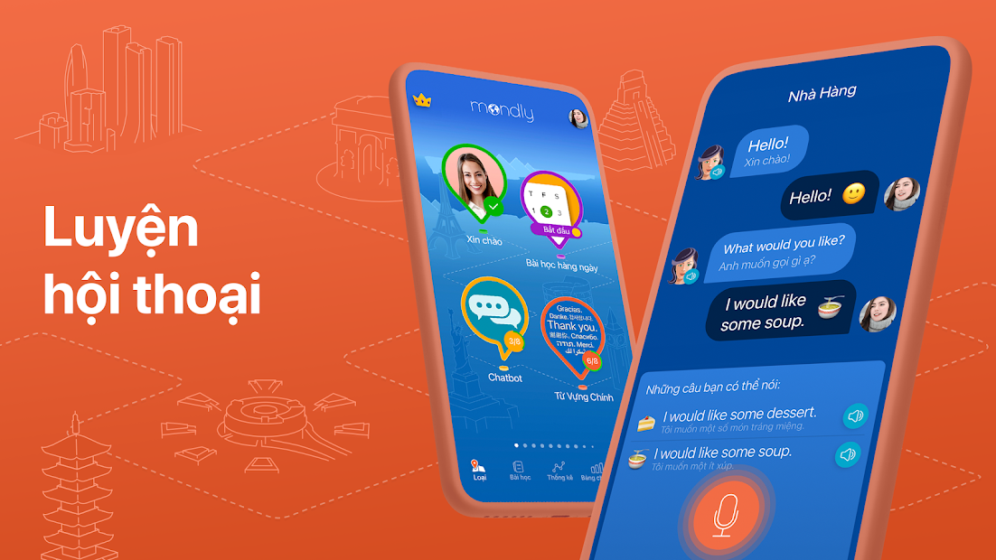 Screenshots Tải app Mondly: Ứng dụng học phát âm tiếng Anh chuẩn như người bản xứ