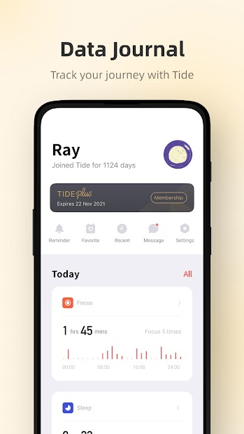 Screenshots App Tide: Ứng dụng nghe nhạc giúp tập trung, thư giãn