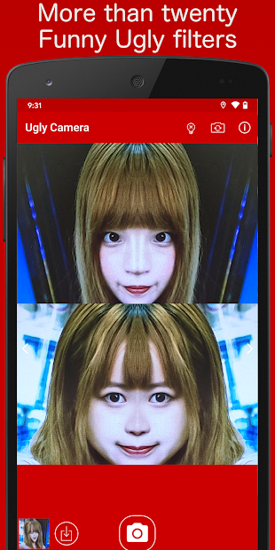 Screenshots App Ugly Camera: Ứng dụng tạo ảnh "tự sướng" hài hước