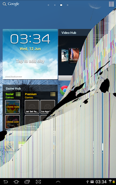 Screenshots App Crack Your Screen Prank: Ứng dụng mô phỏng màn hình bị hỏng