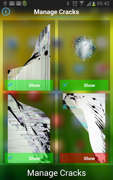 Screenshots App Crack Your Screen Prank: Ứng dụng mô phỏng màn hình bị hỏng