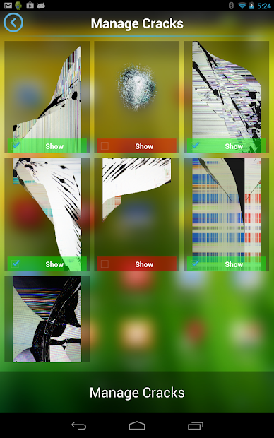 Screenshots App Crack Your Screen Prank: Ứng dụng mô phỏng màn hình bị hỏng