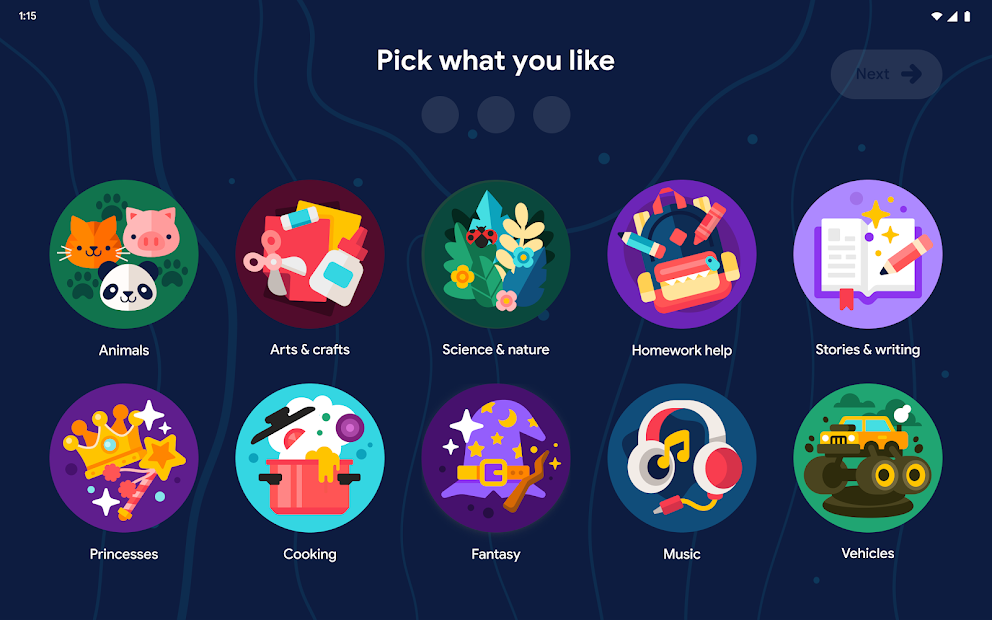 Screenshots Tải Google Kids Space - Ứng dụng giáo dục dành cho trẻ em