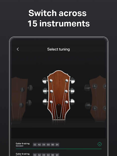 Screenshots Tải app GuitarTuna: Ứng dụng chỉnh dây đàn Guitar tốt, chính xác nhất