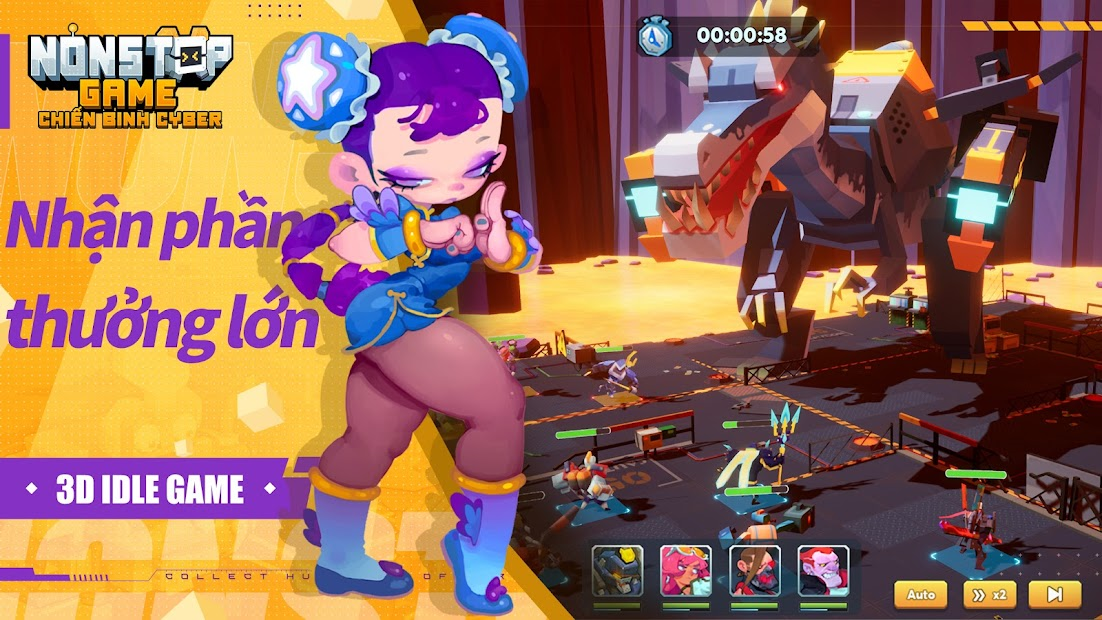 Screenshots Nonstop Game: Chiến Binh Cyber - Game IDLE RPG hoàn toàn mới