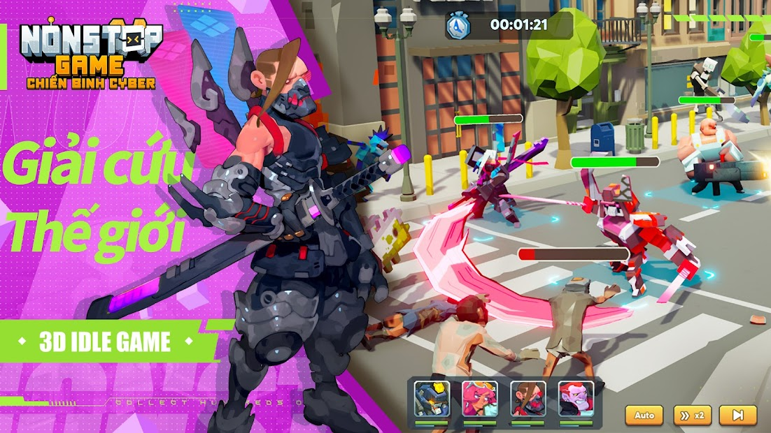 Screenshots Nonstop Game: Chiến Binh Cyber - Game IDLE RPG hoàn toàn mới