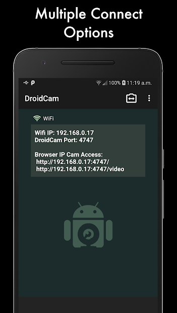 Connect Droidcam Droidcam Chip Camera Droidcam Pro Pc Full