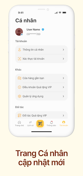 Screenshots Quà Tặng VIP - Tích, sử dụng điểm khi mua hàng tại TGDĐ, ĐMX, BHX, AVAKids, An Khang, TopZone