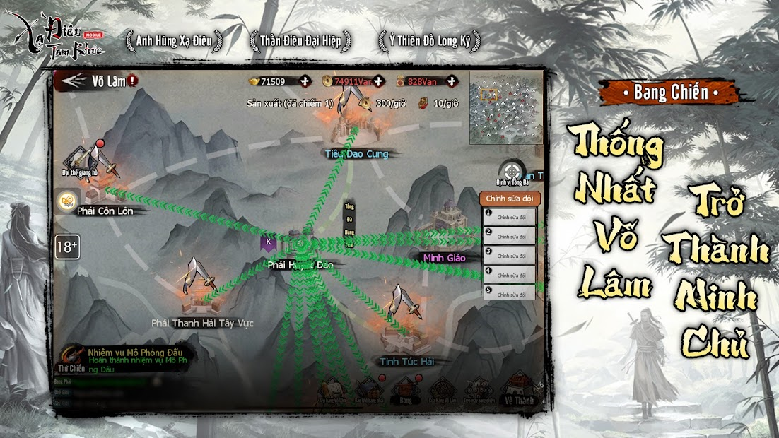 Screenshots Xạ Điêu Tam Khúc - Game mobile chiến thuật thẻ bài Card Battle (CBG)