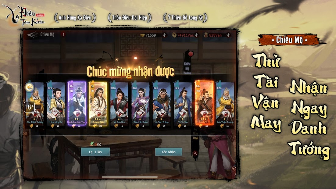 Screenshots Xạ Điêu Tam Khúc - Game mobile chiến thuật thẻ bài Card Battle (CBG)