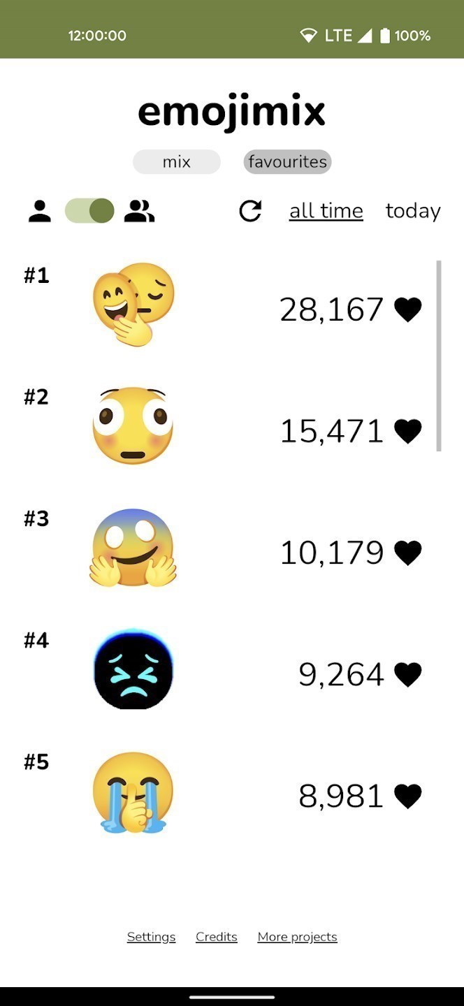 Tải emojimix - Ứng dụng kết hợp hai biểu tượng cảm xúc thành một