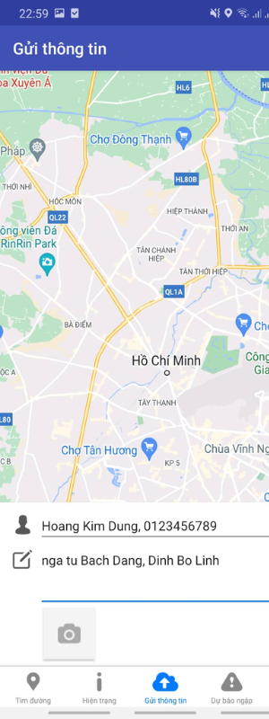 Screenshots Tải UDI Maps - cảnh báo đường ngập tại TP.HCM