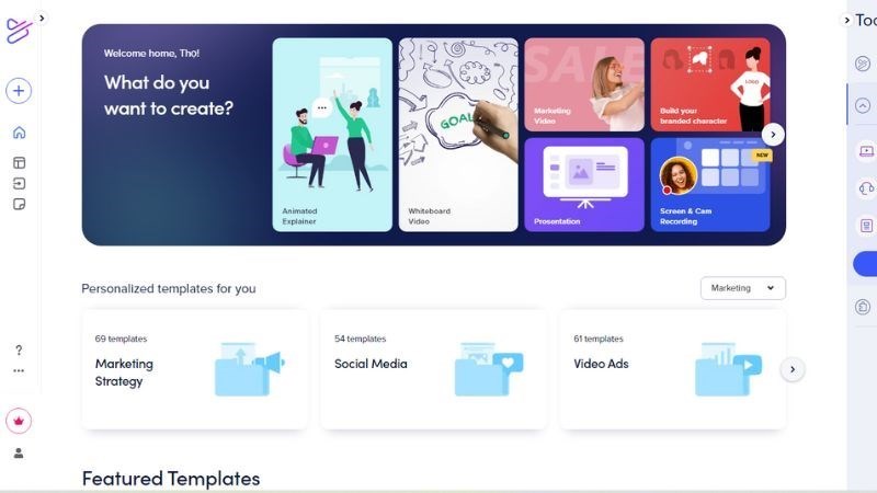 Screenshots Powtoon - Phần mềm thiết kế Slide, tạo video chuyên nghiệp