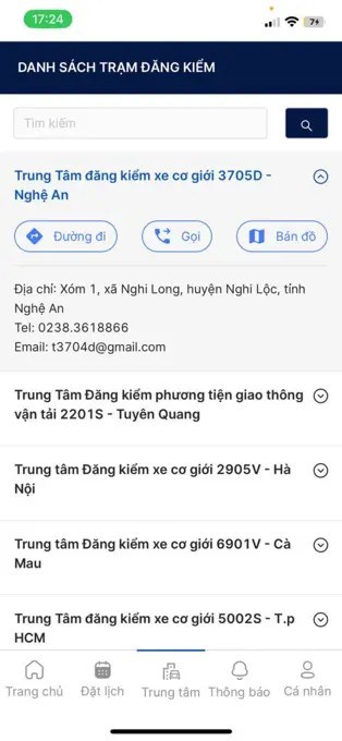 Screenshots TTDK - Ứng dụng đăng ký đăng kiểm xe ô tô online thuận tiện