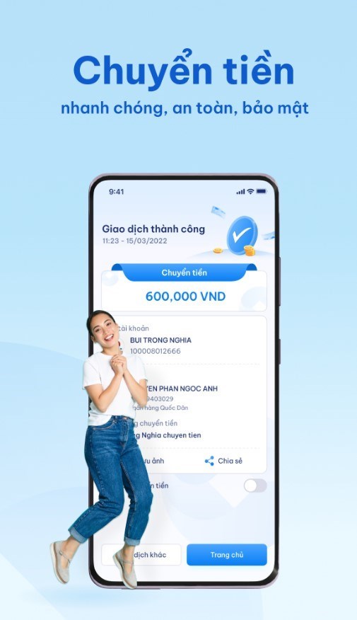 Screenshots NCB iziMobile - Ứng dụng chuyển tiền của ngân hàng NCB