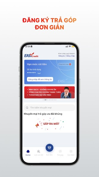 Screenshots Easy Credit - Ứng dụng hỗ trợ ứng tiền tức thì, thủ tục nhanh gọn