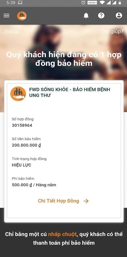 Screenshots FWD E-Services - Ứng dụng quản lý hợp đồng bảo hiểm của FWD