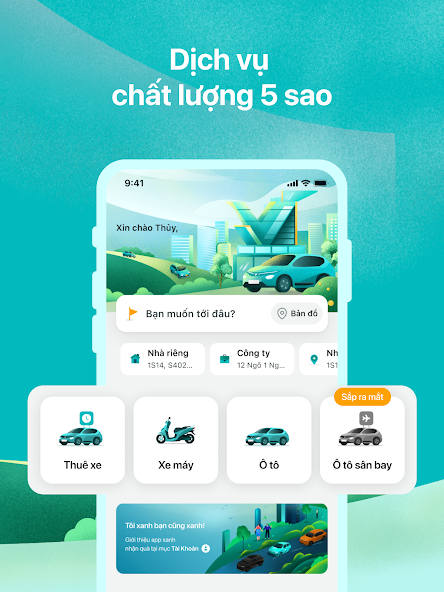 Screenshots Xanh SM - Ứng dụng gọi xe điện taxi Vinfast trên điện thoại