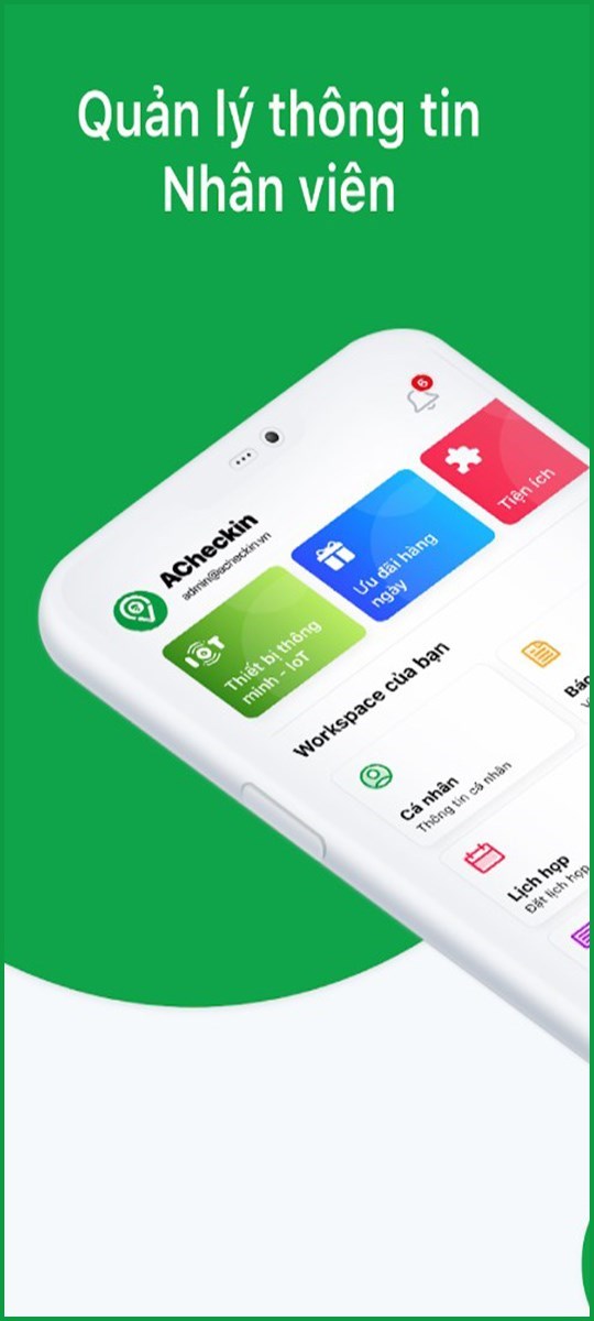 Screenshots aCheckin - Ứng dụng quản lý nhân sự toàn diện