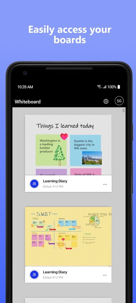 Screenshots Microsoft Whiteboard - Bảng vẽ kỹ thuật số cho cuộc họp, học tập hiệu quả
