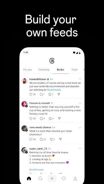 Screenshots Threads - Mạng xã hội nhắn tin, chia sẻ nội dung ngắn mới ra mắt của Instagram