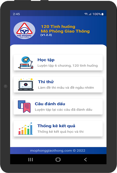 Screenshots Tải phần mềm ôn tập mô phỏng các tình huống giao thông - bản 1.2.3