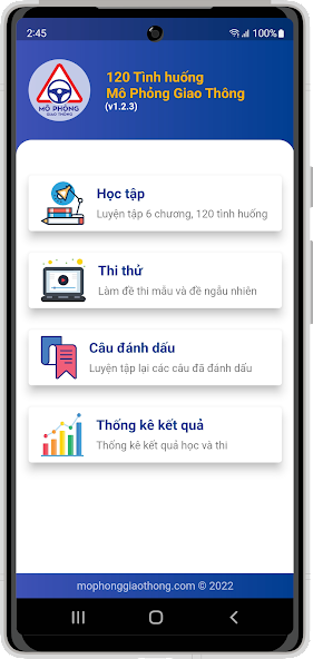 Screenshots Tải phần mềm ôn tập mô phỏng các tình huống giao thông - bản 1.2.3