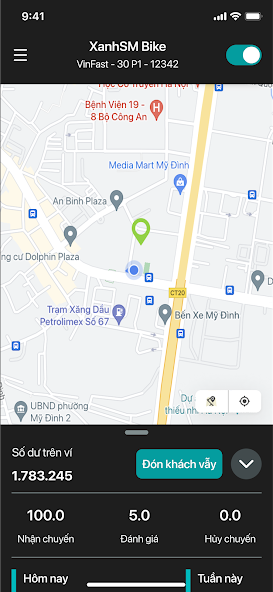 Screenshots Bike Driver Xanh SM: Ứng dụng dành riêng cho tài xế xe máy Xanh SM