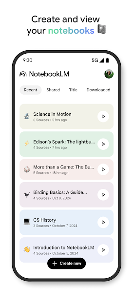 Screenshots Tải Google NotebookLM - Trợ lý nghiên cứu ảo trên điện thoại