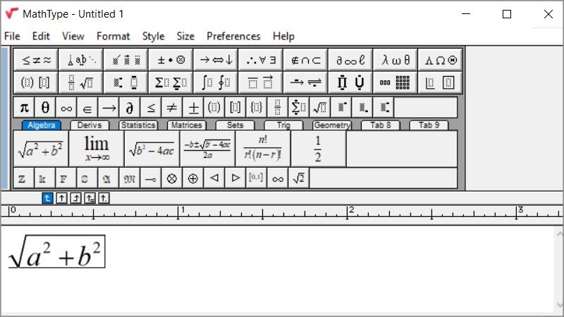 MathType viết công thức toán học:
MathType 2024 là giải pháp hoàn hảo để viết công thức toán học trong Word. Với nhiều tính năng mới được cập nhật, MathType giúp bạn tạo ra những biểu thức toán học chính xác và đẹp mắt hơn bao giờ hết. Ngoài ra, khả năng tương thích của MathType với Word hoàn toàn linh hoạt, giúp bạn dễ dàng thêm và chỉnh sửa các biểu thức toán học trong tài liệu của mình.