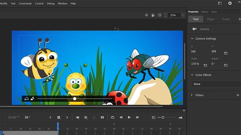 Với Adobe Animate, bạn có thể tạo ra những video và hình ảnh động hoạt hình với hiệu ứng sinh động và đầy sáng tạo. Đây là công cụ lý tưởng cho các nghệ sĩ và nhà thiết kế. Translation: With Adobe Animate, you can create animated videos and images with lively and creative effects. This is an ideal tool for artists and designers.