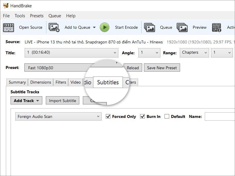 Screenshots Tải HandBrake: Phần mềm đổi đuôi, nén dung lượng video trên máy tính