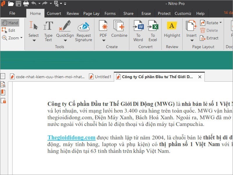 Tải Nitro Pro: Phần Mềm Tạo, Chỉnh Sửa, Chuyển Đổi File Pdf