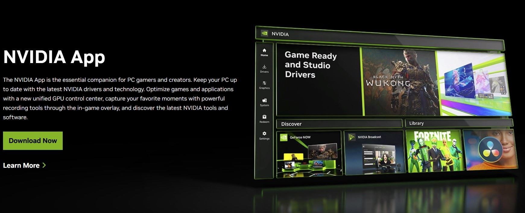 Screenshots NVIDIA App - Công cụ hỗ trợ card đồ họa NVIDIA GeForce