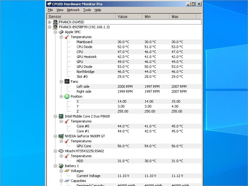 Screenshots HWMonitor PRO - Công cụ kiểm tra nhiệt độ máy tính, laptop