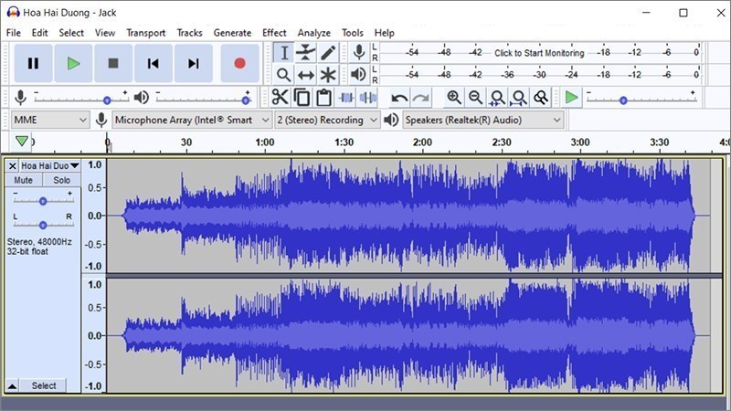 Audacity Interface