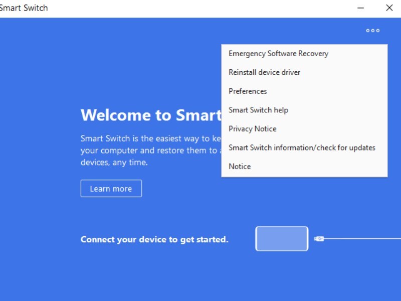 Screenshots Smart Switch - Truyền và đồng bộ dữ liệu điện thoại Samsung với các thiết bị khác