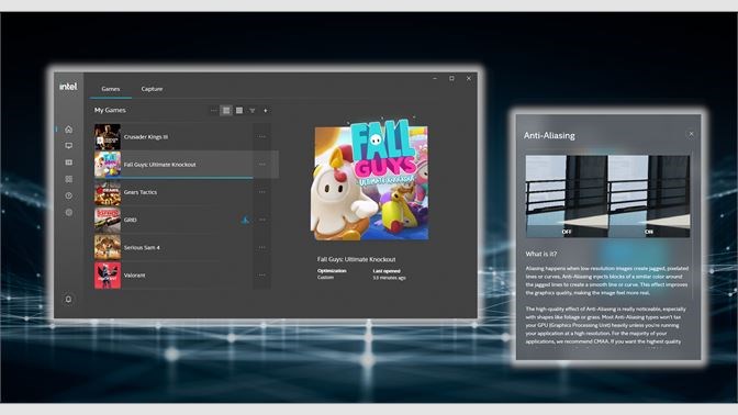 Screenshots Intel Graphics Command Center - Tăng trải nghiệm sử dụng PC
