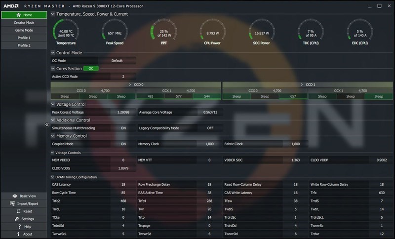 Screenshots AMD Ryzen Master - Trình ép xung hệ thống độc quyền của AMD