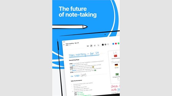Screenshots Nebo: Ứng dụng ghi chú bằng chữ viết tay thông minh