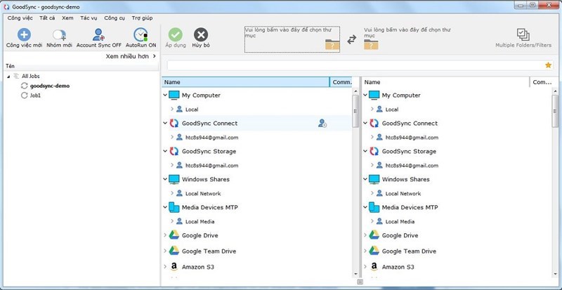 Screenshots Tải Goodsync: Ứng dụng sao lưu và đồng bộ hóa tệp dễ dàng