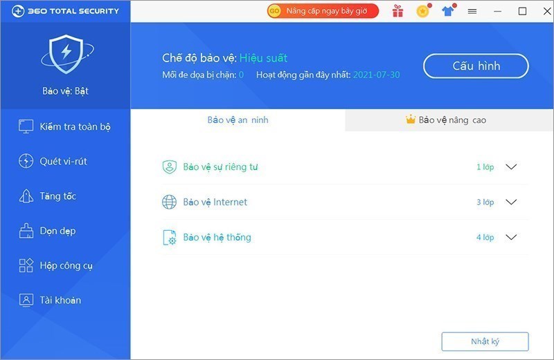 Screenshots 360 Total Security - Hỗ trợ tăng tốc máy tính, chống virus, bảo vệ dữ liệu hiệu quả