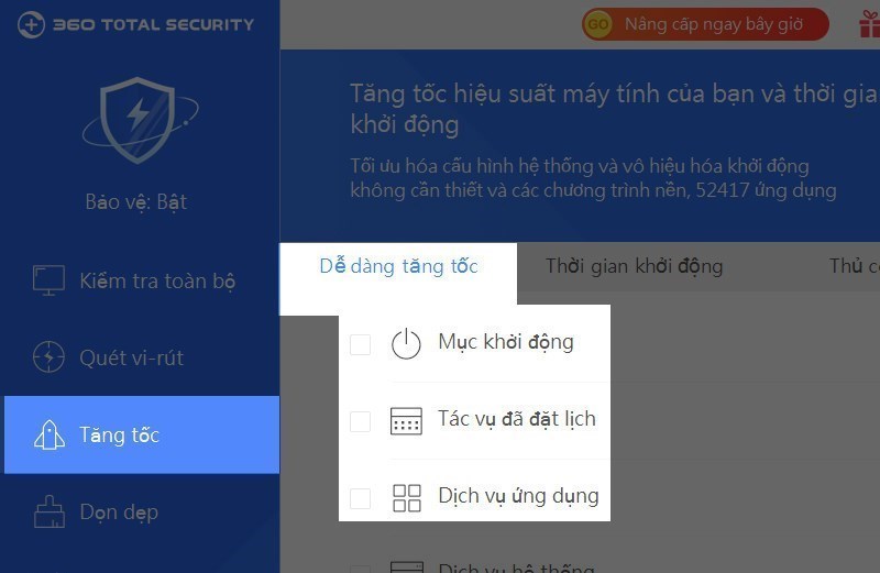Screenshots 360 Total Security - Hỗ trợ tăng tốc máy tính, chống virus, bảo vệ dữ liệu hiệu quả