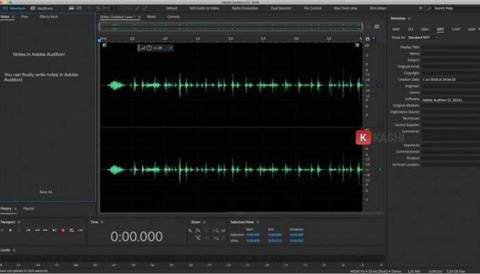 Screenshots Adobe Audition: Phần mềm chỉnh sửa, xử lý âm thanh chuyên nghiệp